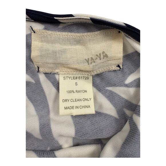 YaYa & Co Women's Open- Back Halter Maxi Dress Mermaid Style Sz Small Navy/White - Picture 3 of 13